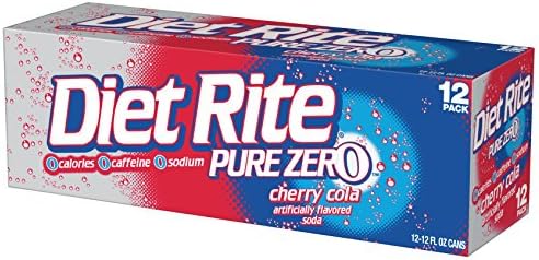 Diet Rite Pure Zero Cherry Cola, 12 oz (24 Cans)
