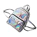 Tinksky Chic Holographic Backpack Cute Hologram School Shoulder Bag Satchel for Girls - gift for friends(Grey)