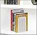 Acrimet Metal Bookends, Non-Skid Book Stand for Shelves, Heavy Duty Book Stopper, 6-7/8
