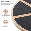 ROMIX® Wooden Balance Board, Wobble Board Training Physio 42cm Non-Slip Round Self Fitness Trainer Body Exercise Gym…
