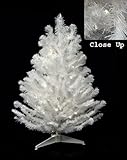 2' Pre-Lit LED Snow White Artificial Christmas Tree - Candlelight Clear Lights