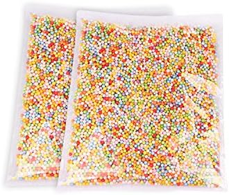 Mini Styrofoam Foam Balls 0.1-0.18 Inch Household School Arts Crafts Supplies Fits For Stick to Slime - Assorted Colors (20000 Foam Balls) 2 Pack (Pack of 2)