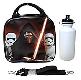 Disney Star Wars Black Kylos & Storm Trooper Lunch Bag with Water Bottle & Adjustable Shoulder Strap