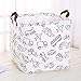 LANGYASHAN Square Storage Baskets Waterproof Canvas Children Laundry Nursery Hamper for Shelves Gift Baskets Toy Organizer Room Decor(Vehicle)