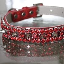 ruby red dog collar