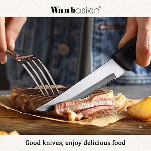 Wanbasion 8Piece Steak Knife Set Dishwasher Safe, Steak Knife Set