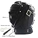 Leather Bondage Gimp Mask Hood, Black Full Face Blindfold Breathable Restraint Head Hood, Sex Toys, for Unisex Adults Couples, BDSM/LGBT Cosplay Restraint Training Toy Mask