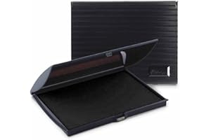 Infusion 5" x 7" Large Stamp Ink Pad for Rubber Stamps, Your Go to Large Stamp Ink Pad for Bright Color, Even Coverage and Durability, Black Stamp Pad