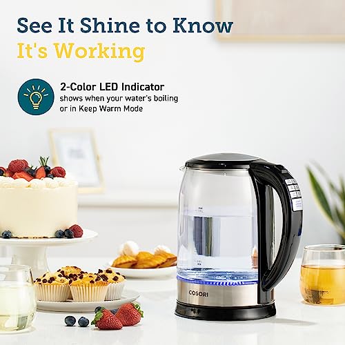COSORI Electric Kettle Temperature Control with 6 Presets, 60min Keep