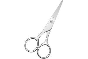 QUIUMES Precision Nose & Eyebrow Hair Scissors - Small, Professional Grooming Tool for Eyebrows, Nose Hair, Beard, Eyelashes, & Ear Hair - Ideal Gifts for Men & Women. (Small scissors - Round Head)