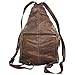 Women's Genuine Leather Sling Purse Handbag Convertible Shoulder Bag Tear Drop Backpack Mid Size Brown