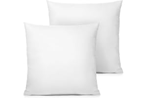15x15 Pillow Inserts Set of 2, Soft & Breathable Throw Pillow Inserts with Zipper Closure Washable and Lightweight for Cushio