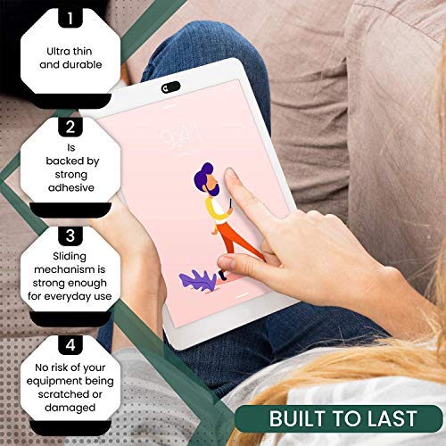 6PCS Webcam Cover Slide Camera Privacy Security Protect Sticker for Phone Laptop (2 Blue +2 Pink+2 Black)