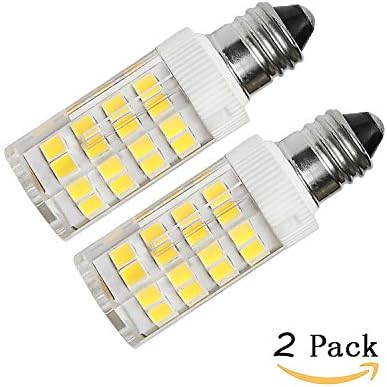 4.5W, Dimmable E11 LED Light Bulb, 40W Halogen Bulbs Equivalent Mini Candelabra E11 Base Daylight 6000K, T3/T4 Omni-directional LED Bulb for Ceiling Fan, Indoor Decorative Lighting (Pack of 2)