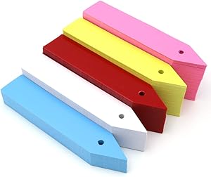 KINGLAKE 1000 Pcs 5 Colors 2X10CM Plastic Waterproof Garden Plant Tags Nursery Garden Labels Markers
