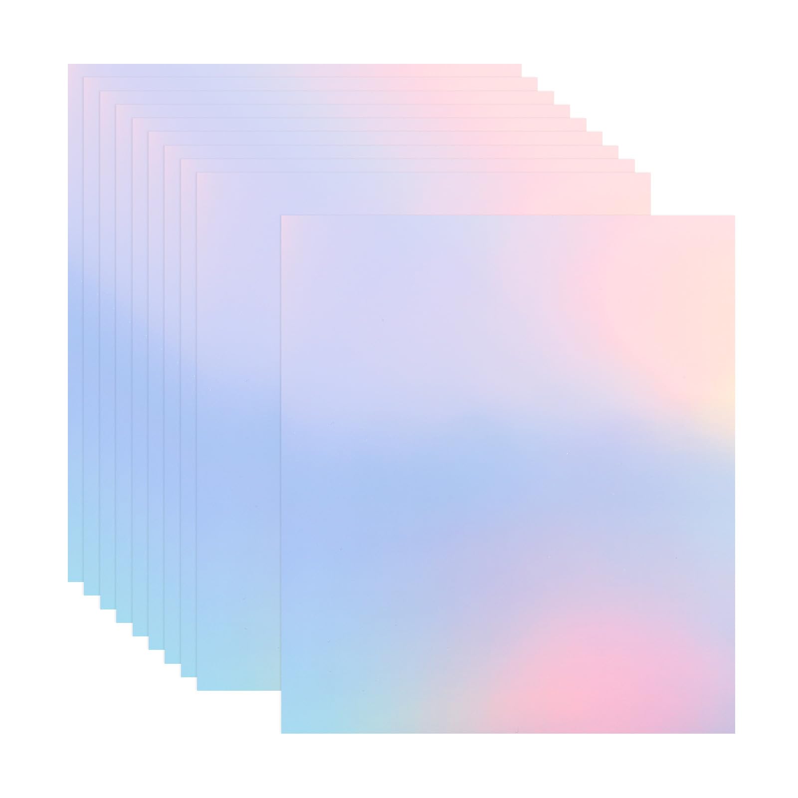 PATIKIL 11.7x8.2 Printable Holographic Sticker Paper, 10Pcs A4 Vinyl Sticker Paper Holographic Glossy Rainbow Waterproof Sticker Paper for Inkjet Laser Printer, Holographic Style