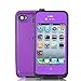 iPhone 4 Waterproof Case, iPhone 4S Waterproof Case, Zoumba Waterproof Shockproof Full Body Skin Case Cover Pouch for iPhone 4 4S 4G, Multi Purpose Protective Skin for water, shock, snow, dirt - Purple
