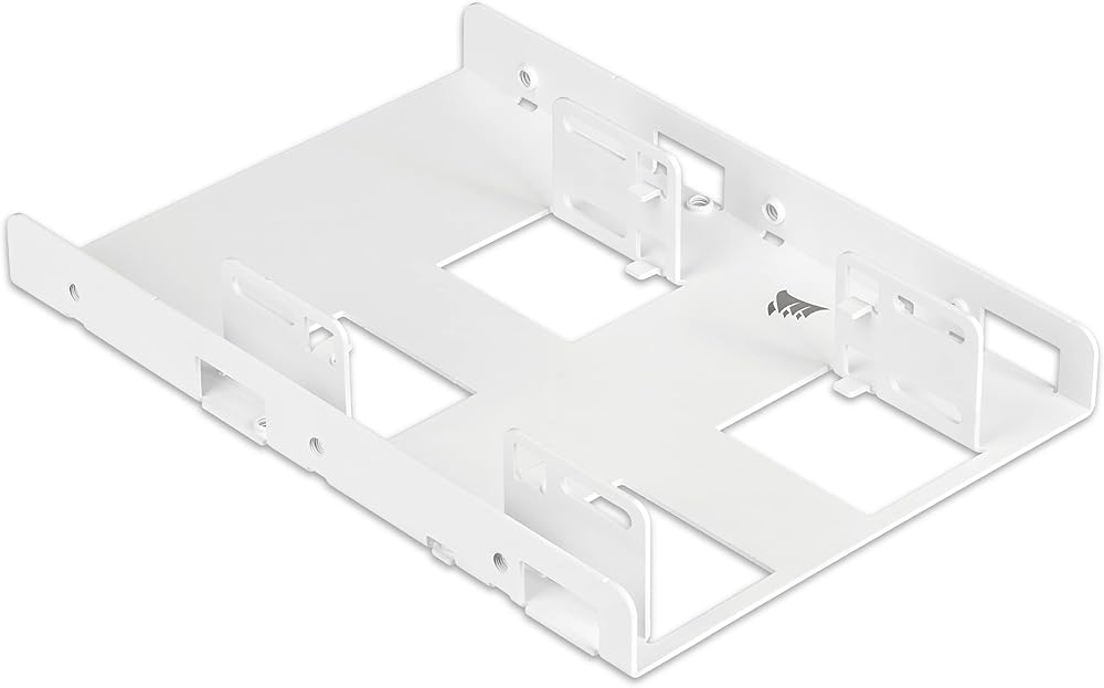 Corsair Dual SSD Mounting Bracket 3.5in to 2x 2.5in White Easy Install