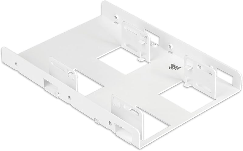 Corsair Dual SSD Mounting Bracket 3.5in to 2x 2.5in White Easy Install