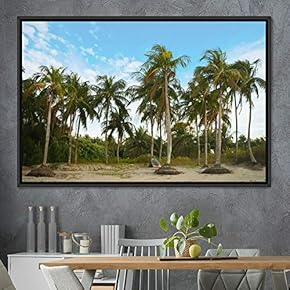 signwin Framed Canvas Wall Art Greenlands Aerial Dark...