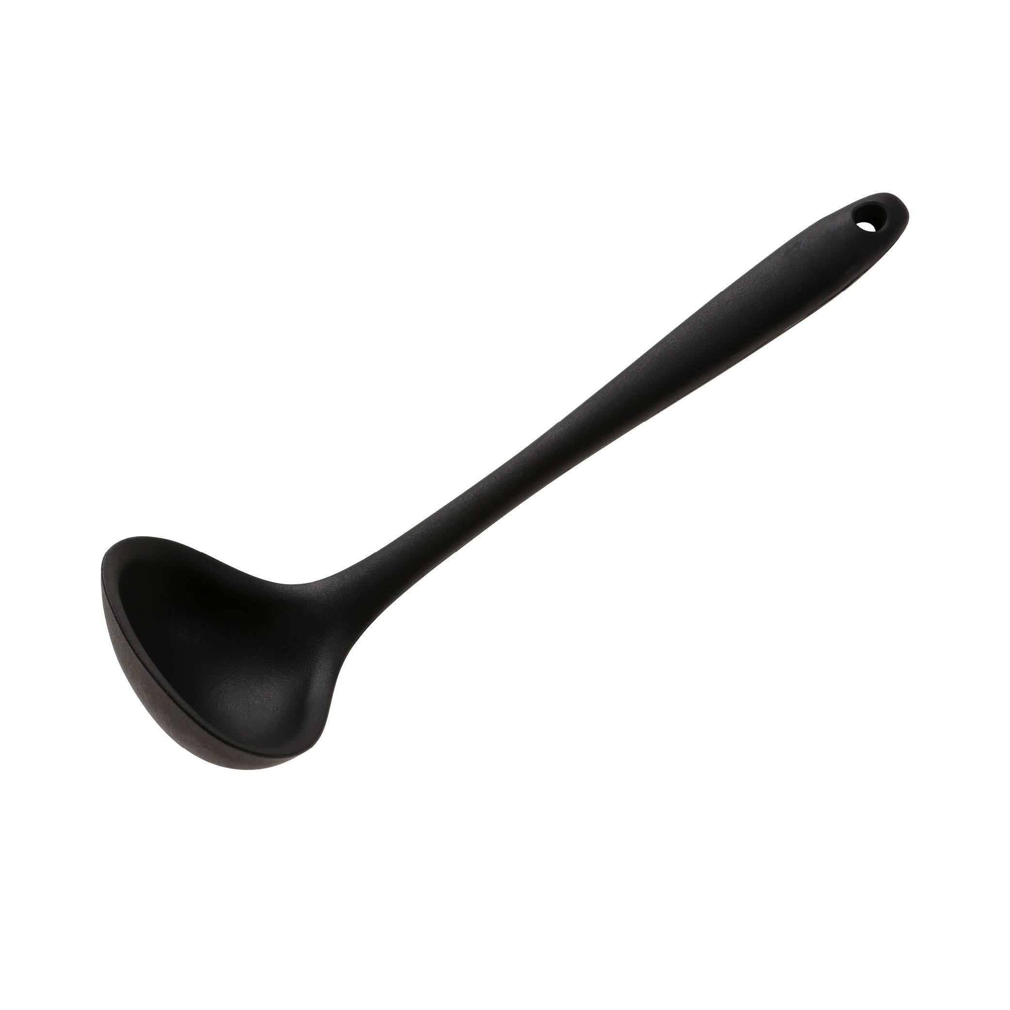 Wiltshire Mini Silicone Ladle, Cooking & Soup Serving Spoon, Heat-Resistant Utensil, Non-Stick, Non-Scratch, Midnight Black, 21x6.3x5cm