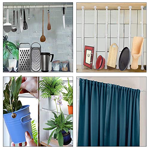 Tension Rods 5 PACK Cupboard Bars Spring Tensions Rod Curtain Rod