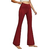 YOYOYOGA Flare Leggings for Women Yoga Pants with Tummy Control High Waisted Bootcut Leggings with Pockets Wide Leg