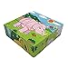 rolimate Educational Preschool Wooden Cube Block Jigsaw Travel Puzzle - Lion Zebra Elephant Rhinoceros Tiger Rabbit, Toy for Age 3 4 5 Year Old and Up (W-p-10)