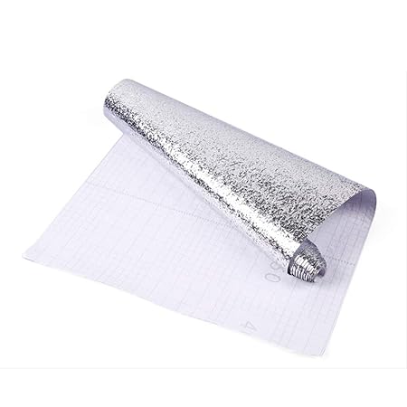 Edited Silber Hitzebeständig Wasserdicht Selbstklebend Aluminium Folie Fettdichte Aluminiumfolie Papier Fliesenaufkleber Flie