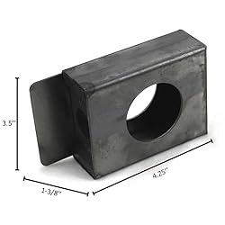 Gate Lockbox Single Hole Weldable Steel Unpainted