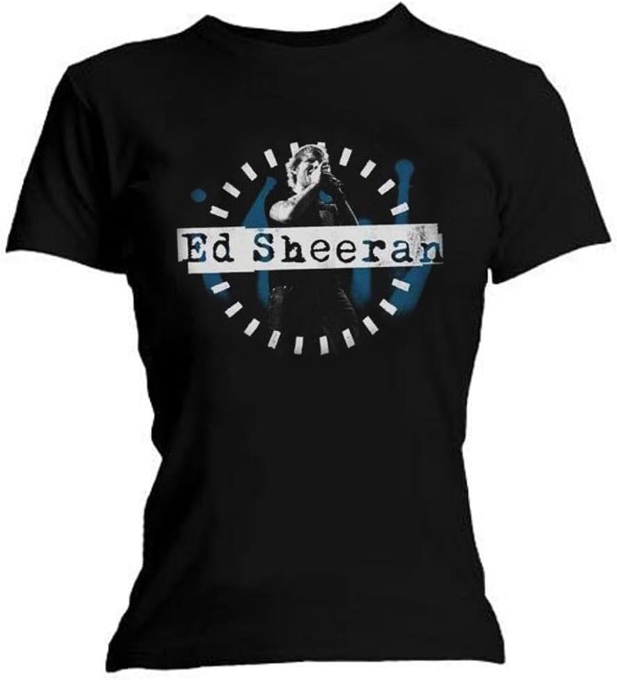 Ed Sheeran Official Skinny T Shirt Divide 'Live Photo' Black