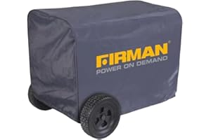 FIRMAN 1009 Large Portable Generator Cover, Heavy Duty Waterproof Vinyl, Double Insulated Protection for Generators 5000 Watts and above, with Drawstring Closure and Secure Pull Cord