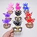 Yiseng Mini Masquerade Masks Party Decorations 12pcs Pack Luxury Feather Pearl Mardi gras Small Venetian mask Decor Party Favors