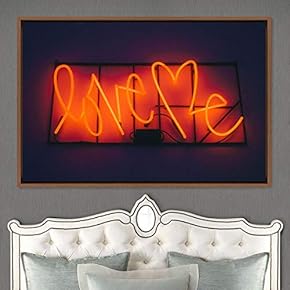 signwin Framed Canvas Wall Art Illuminated Words 3D...