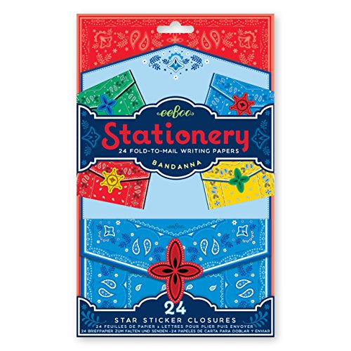 eeBoo Bandanna Fold-to-Mail Stationary Set for Kids - //coolthings.us