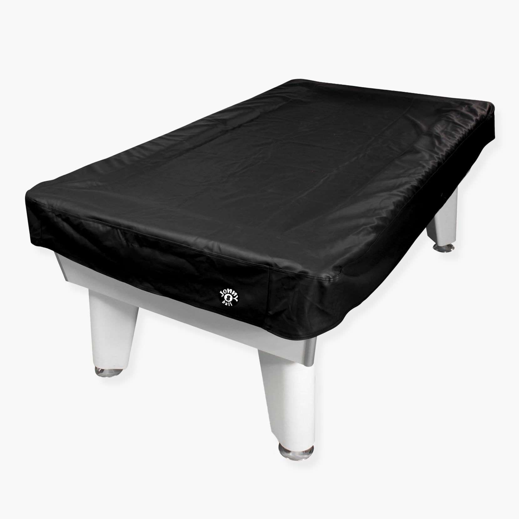 Jonny 8 Ball 7ft Fitted Heavy Duty Leatherette Snooker Pool Table Cover - For 7 Foot Tables - Black - Protects Against Sunlight, Spills & Dust