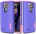 LG G4 Case, TOTU G4 Case [Durable Series] Protective Grip Cover [Drop Protection] Hard Shock-Resistant Hybrid Cover Dual Layer Armor Defender Case for LG G4 - BlueViolet/Rose