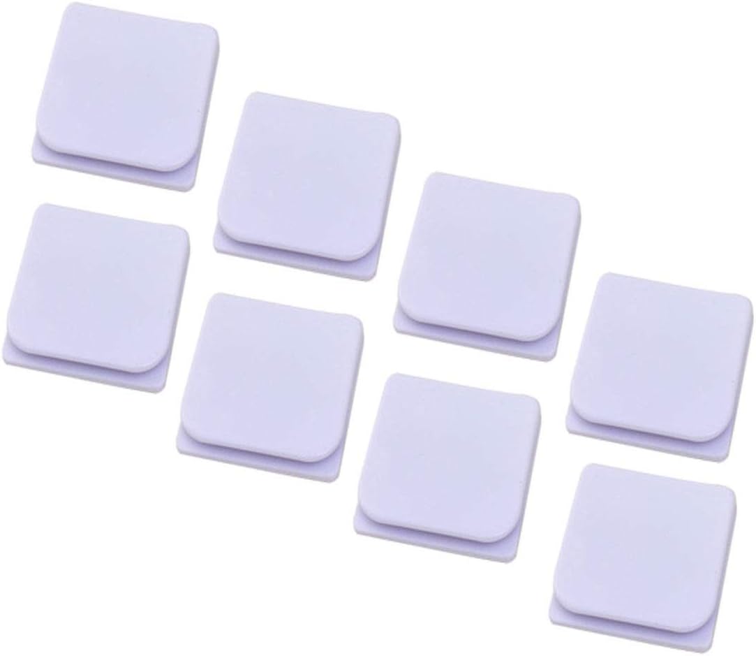 MALUAN 8 Pack Windproof Stop Protect Clips,Shower Splash Clips, Self-Adhesive Anti-Splash Shower Curtain Clips Stop Water Leaking, White