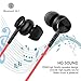 Molato Bluetooth Headset, Wireless Neckband Bluetooth Headphone Magnetic Design Stereo Earbuds Bluetooth V4.1 In Ear Earbuds Sport Running Headphones wih 8 Hours Playtime. (Red)