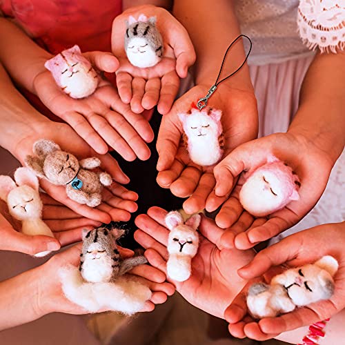 LotFancy Needle Felting Kit, 116PCS Wool Felting Starter Kit for Beginners, Wool Roving 33 Colors Set, Needle Felt Tools Supplies for DIY Craft Animal Home Decoration