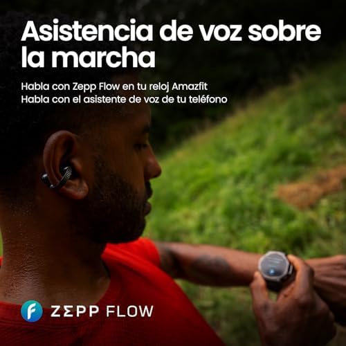 Auscultadores Amazfit Up OWS Bluetooth 5.3, Auscultadores sem fios abertos com controlo táctil fácil, Resistente à água IPX4, Redução de ruído de fundo AI