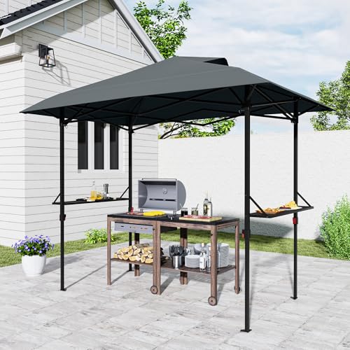 Saumifres 8x5 FT Pop Up Grill Gazebo Review: Vented Roof with Side Shelves image 20
