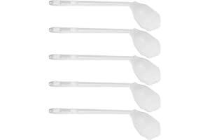 Luxshiny 5pcs Long Handle Angled Toilet Bowl Brush Set with Soft Cotton Bristles for Household and Commercial