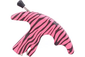 LIZHOUMIL Thumb Bow Release, 3 Finger Thumb Trigger Caliper Grip Compound Bow Release Aid, Recurve Bow Releaser Aid Tool, Replaceable Bow Release Trigger Caliper Grip Pink