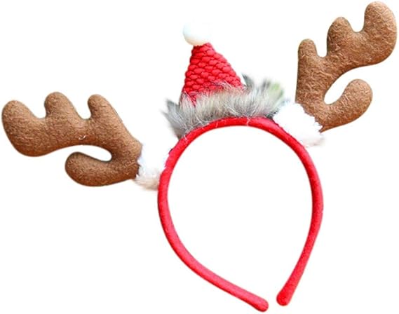 Rentier-Geweih Stirnband - Weihnachts Kopfschmuck Mit Rentierhörnern
