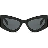 mincl Trendy Cat Eye Sunglasses for Women Men 90s Retro Shades Fashion Green Champagne Sun Glasses N45