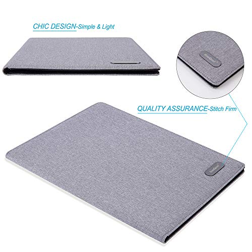 Padfolio Portfolio Folder with Letter Size Writing Pad - Professional Business Interview Resume Padfolio with Waterproof Fabric Cover - Thumbnail 5