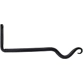 Achla Designs Upturned Hanger Wall Bracket Hook , 8-Inch (SB-01), Black