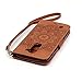 Harryshell LG K7 Case, LG Tribute 5 Case, Caving Dream Catcher PU Wallet Leather Case Cover with Card Slots & Strap for LG K8 / Escape 3 / Phoenix 2