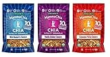 Mamma Chia Organic Chia Vitality Granola 3 Flavor Variety Bundle: (1) Mamma Chia Wild Blueberry, (1) Mamma Chia Vanilla Almond, and (1) Mamma Chia Cinnamon Pecan, 9 Oz. Ea. (3 Bags Total)